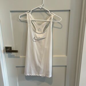 Women’s white racer/muscle shirt dry- fit size large